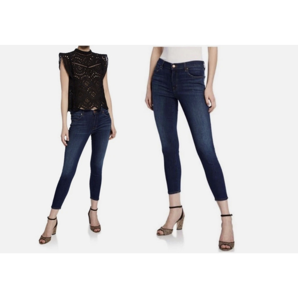 J Brand Jeans Capri Dark Vintage Blue Denim Skinny Classic Stretch USA Size 28